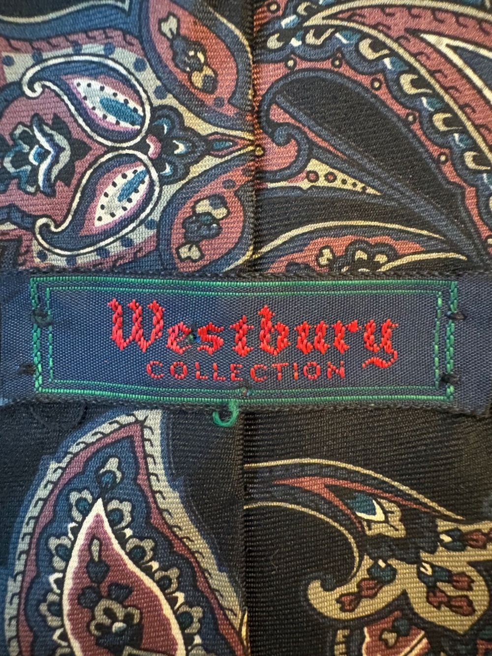 Westbury Collection Vintage Paisley Necktie 100% Italian Silk 3.75” Wide